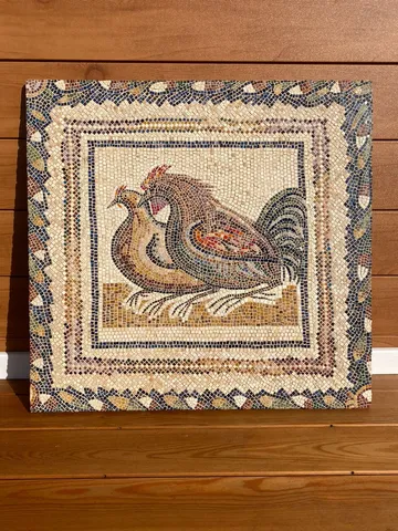 Rooster and Hen mosaic by Nata Malysheva, image 1