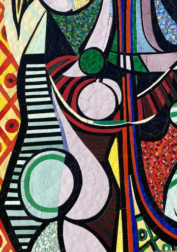 Girl before a Mirror mosaic by Nata Malysheva, image 4