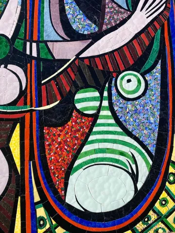 Girl before a Mirror mosaic by Nata Malysheva, image 5