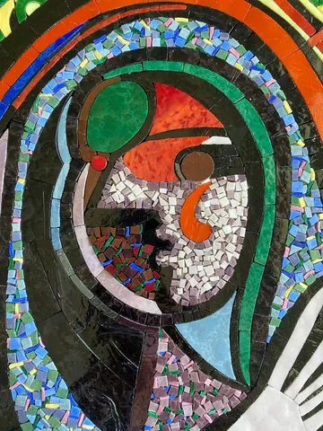 Girl before a Mirror mosaic by Nata Malysheva, image 6